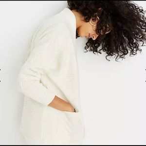 Madewell Off White Ribbed Cardigan Sweater S - image 1